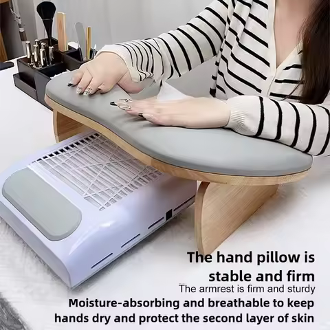New 2025 4colros ABS Nail Art Hand Pillow Hand Rest Cushion Pedicure Arm Rest for Foot & Nail and Fo