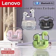 Lenovo Bluetooth 5.2 Wireless Earphones HD Stereo Earbuds Touch Control Sports Headset
