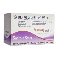 Penta Point BD Micro-Fine Plus Needle 0.25mm (31G) x 5mm 100pcs
