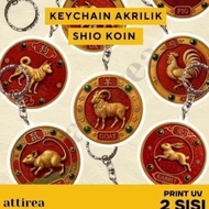 GANTUNGAN Acrylic Zodiac Keychain Chinese Zodiac Keychain Keychain
