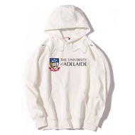 Adelaide University School Uniform Hoodie Fleece Lined Thin Top Sweatshirt Loose Fit Spring Autumn W