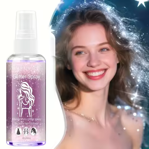 Shimmer Glitter Spray for Body Hair Clothes – Sparkling Shiny Spray with Keratin & Biotin, Easy Appl