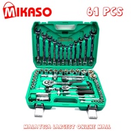 61 PCS Socket Set Ratchet Box Socket Set Box Set Spanner Set Wrench Set Tools Set MIKASO
