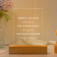 基督是我家之主 以弗所書5:23 恩典之光 聖經經文LED燈 經文禮物