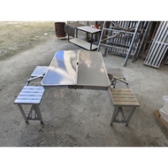 foldable out door chair and table for campaign/short time eating area