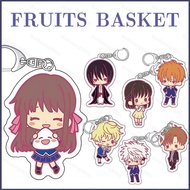 HT Fruits Basket 6cm Keychain Anime Acrylic Bag Pandant Keyring Key Chain series Honda Tohru Sohma K