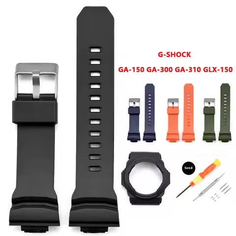 Watch Case Strap for Casio G-SHOCK GA-150 GA-300 GA-310 GLX-150 Protective Shell Resin Rubber Band B
