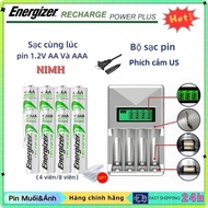 AA/AAA Energizer 1.2V NiMH Rechargeable Battery high capacity up to 2450mAh 2A/3A Battery - Includes
