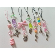 Ribbon Bear Butterfly Phone Strap Lanyard String Keychain Beg Pendant
