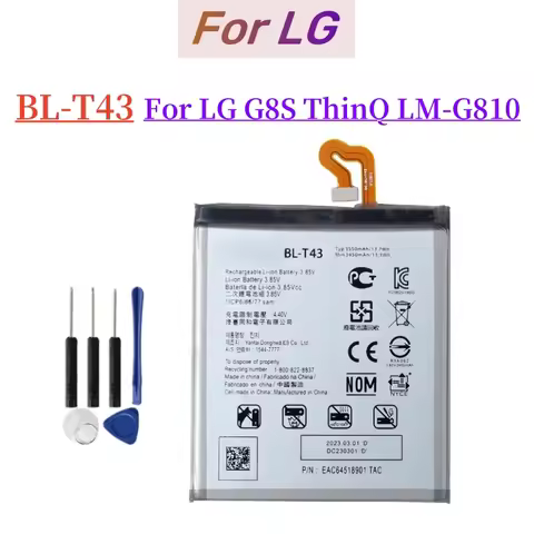 BL-T43 Replacement Phone Battery 3.85V 3550mAh for LG G8S ThinQ LM-G810 LM-G810EAW Smartphone