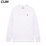 【buy3Get10%off】Tommy Hilfiger Mens Long Sleeve T-Shirt Small Logo Henry Collar 09T4076