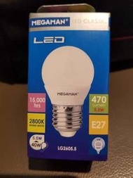 Megaman LED 電燈膽 5.5W Warm White