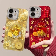 New Year's Chinese 3D Gold Coin Lucky Bag Case For RENO 13F 11F 12F 13 11 10 Pro 7z 8z 8 7 6 5 Pro 5