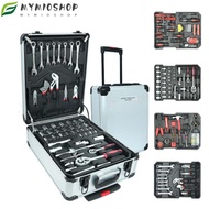MIOSHOP 187Pcs Tool Box Set, Socket Wrench Trolley Box Type Tools Set, Portable High Hardness Profes