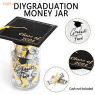 BDGF Graduation Gifts 2024 DIY Graduation Mason Jar Filled With Money &amp; Class Of 2024 Cap Kit Graduation Centerpieces Congrats SG