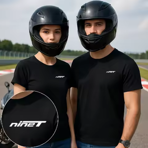 nineT Logo Motorcycles T Shirts Fashion Men Summer Short Sleeve Cotton Bultaco Man Tshirt For BMW R 