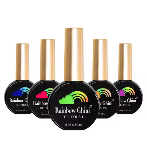 RG 15ML HEMA&TPO FREE Summer Series Fluorescent Gel Polish in Sporty Style YK2 Nail Polish Suitable 