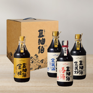 豆油伯 國際獎推薦醬油4瓶裝禮盒(4種口味X1)