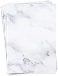 younikat you0142 Writing Paper Set Marble Motif I 25 Sheets 80 g/m² DIN A4 I Stylish Writing Paper V