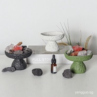 Household Matte Cement Decoration Tray Aromatherapy Crystal Decorative Tray Candle Decoration