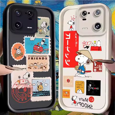 S-Snoopy Case for Xiaomi Mi 15 Pro 14 14T 13 13T 12 11 Lite 11T POCO X7 X6 5G X5 X3 NFC F6 F5 M7 M6 