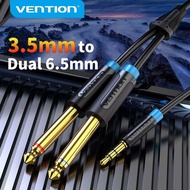 【COD】Vention Audio Cable 6.5mm Male 1/4 Mono Jack to Stereo 1/8 Jack 3.5mm to Dual 6.5mm Aux Cable for Mixer Amplifier DVD Player Mono to Mono Audio Cable Male to Male