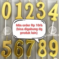 LILIN Gold Number Candles