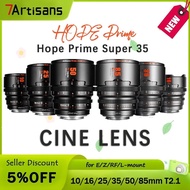 7artisans 10mm 16mm 35mm 50mm 85mm T2.1 Hope Series Standard Prime Large Aperture Cine Lens Kit For 