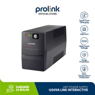 Prolink 1200VA Line Interactive UPS | 2-4hrs Super Fast Charging Universal Power Socket USB Port Fre