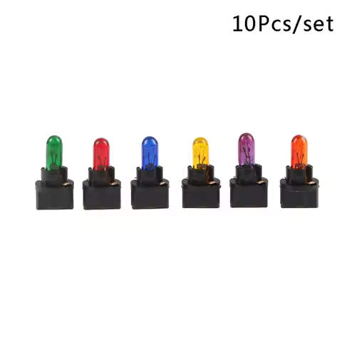 10PCS T5.5 Led Bulb W1.2WCar Interior Lights Dashboard Heating Indicator Wedge Auto Instrument Lamp 