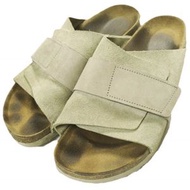 二手 BIRKENSTOCK KYOTO 涼鞋，德國製造，41 碼（26.5 公分），灰褐色，窄版，魔鬼氈閉合。