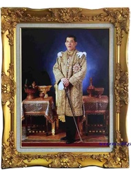 กรอบรูป รัชกาลที่10 ขนาดกรอบ 22x26 นิ้ว กรอบหลุยส์ สีทองพ่น งานเกรดดีพรีเมี่ยมสวยงาม✨