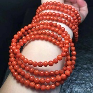 Multi-Circle 5-5.2mm Round Beads Natural Southern Red Manufacturer Chuan Bracelet Beading Material W