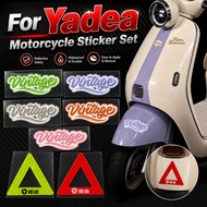 For Yadea Velax I8 I‑Cute X‑SKY X‑BULL OVA Moder Emblem Vinyl Sticker Scooter Motorcycle Racing Body