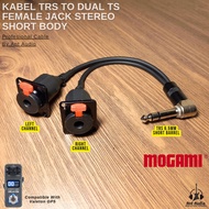 TRS to Dual TS Female 6.5mm Stereo Cable Compatible With Valeton GP5 | Ant Audio