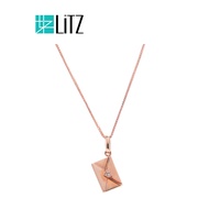 [ Free Necklace ] LITZ 18K Rose Gold Diamond Pendant C-DP0012 <2.40g+/->