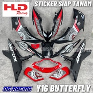 “STICKER TANAM” YAMAHA NVX155 BATIK COVER SET/ NVX COVER SET/ NVX155 V2 batik Cover Hitam Merah Biru