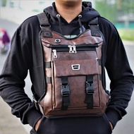 Sc Tactical Chest Bag PU Leather Rubber Sporty Bikers Ridding Motorcycle Bag