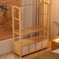 Anyaman rotan mudah Bamboo Clothes Rack Baju Murah Clothes Hanging Rack  laundry rack hallstand