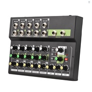 FLS 10-Channel Mixing Console Digital Audio Mixer Stereo Mic/Line Mixer with Reverb &amp; 48V Phantom Power for Recording DJ Network Live Broadcast Karaoke