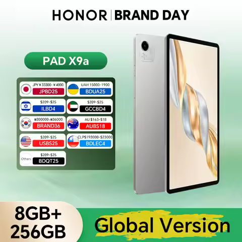 Global Version HONOR Pad X9a Tablet 11.5'' 6GB+128GB 2.5K 120Hz LCD Screen 8300 mAh Battery 35W Supe