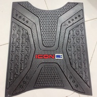 Electric motorbike rubber foot mat icon e: