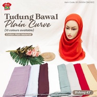 TUDUNG BAWAL PLAIN CURVE | TUDUNG BAWAL CURVE BIDANG 45