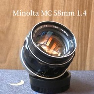 Minolta MC Rokkor-PF 58mm f1.4 大光圈...