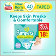 Pampers Aircon-Dry Taped Diapers Newborn 40s x 1 pack (40 pcs)