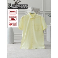 [Bigsize] C5 short-sleeved BR shirt, soft and airy cotton fabric, regular form- Bravery