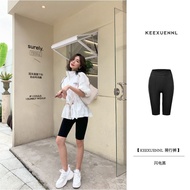 Keexuennl Lightning Cycling PantsX6Fashion High Waist Seamless Ice Fiber Fabric Hip-Lift and Belly Shaping Five-Point Le