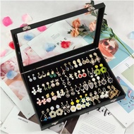 Black Large Size Jewelry PU Storage Box Jewelry NY7F
