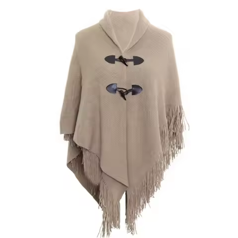 Shawl Wrap Poncho With Button Winter Poncho Cape Shawl Women Cloak Shawl Wrap Poncho Ruana Cape Card