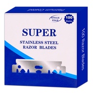100PCS Razor Blades Stainless Steel Manual Razor Blade Single-sided Razor Blades Mens Safety Shaver
